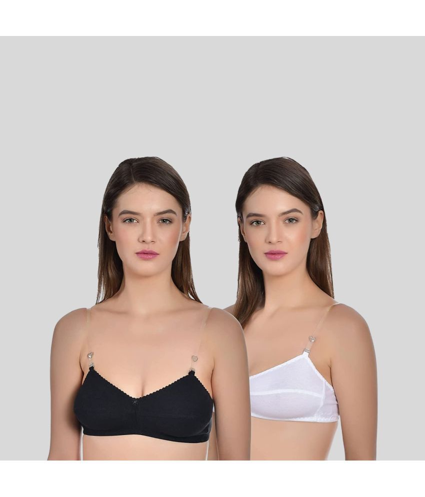     			AIMLY - Multicolor Cotton Blend Non Padded Women's Everyday Bra ( Pack of 2 )