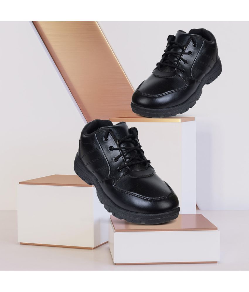     			Ajanta - Black Boy's School Shoes ( 1 Pair )