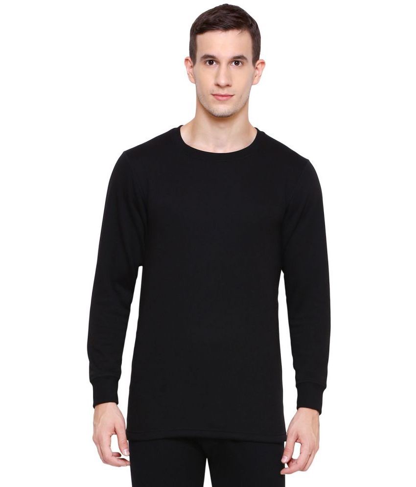     			Bodycare Pack of 1 Cotton Blend Thermal Tops For Men's ( Black )