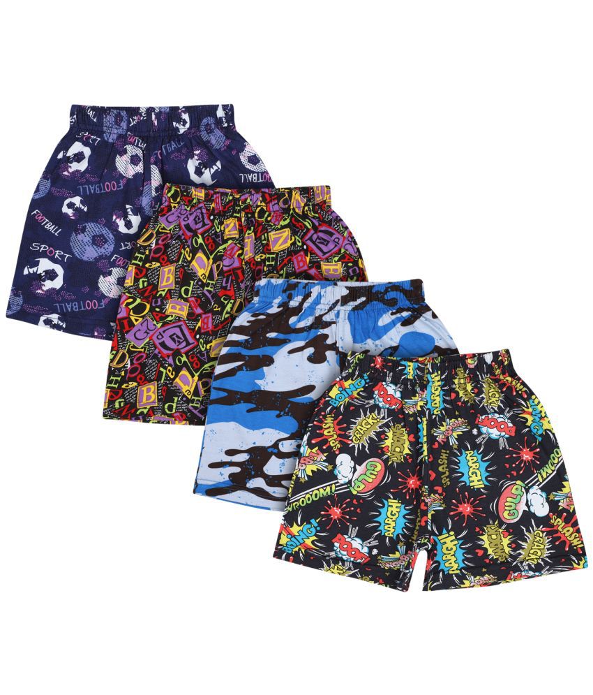     			Bodycare - Multicolor Cotton Boys Shorts ( Pack of 4 )