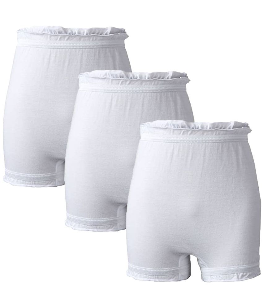     			Bodycare Pack of 3 Cotton Girls Bloomers ( White )