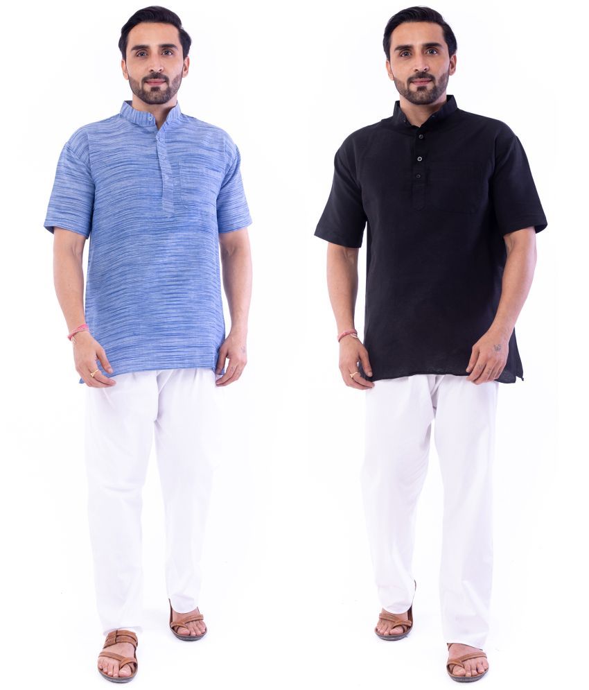     			DESHBANDHU DBK - Muticolor Cotton Men's Regular Kurta ( Pack of 2 )