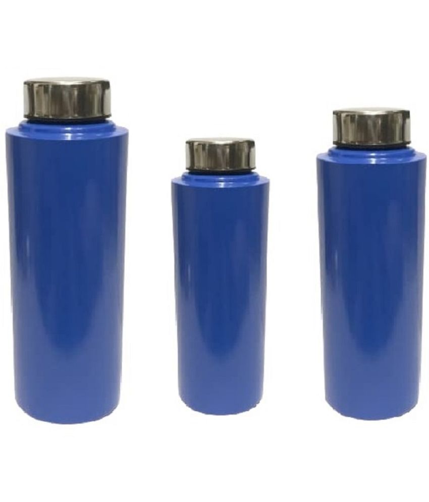     			Dynore - Fridge Bottle Navy Blue Water Bottle 900 mL ( Set of 3 )
