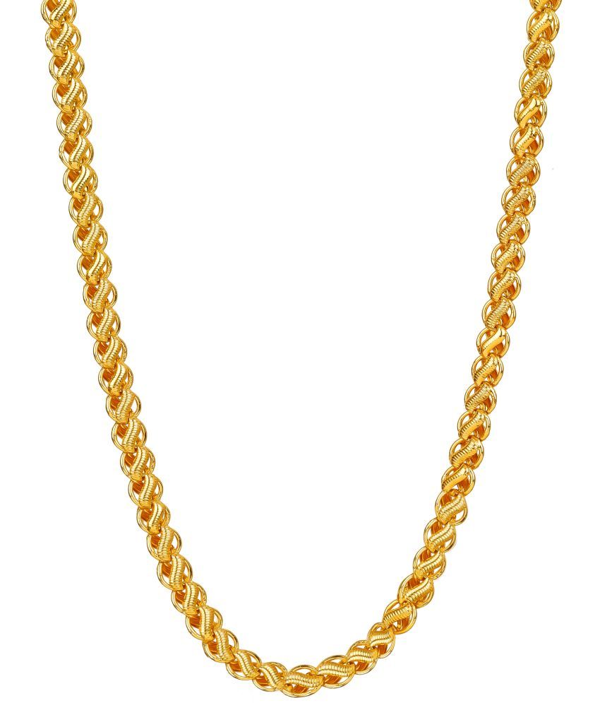     			FASHION FRILL - Gold Plated Brass Chain ( Pack of 1 )