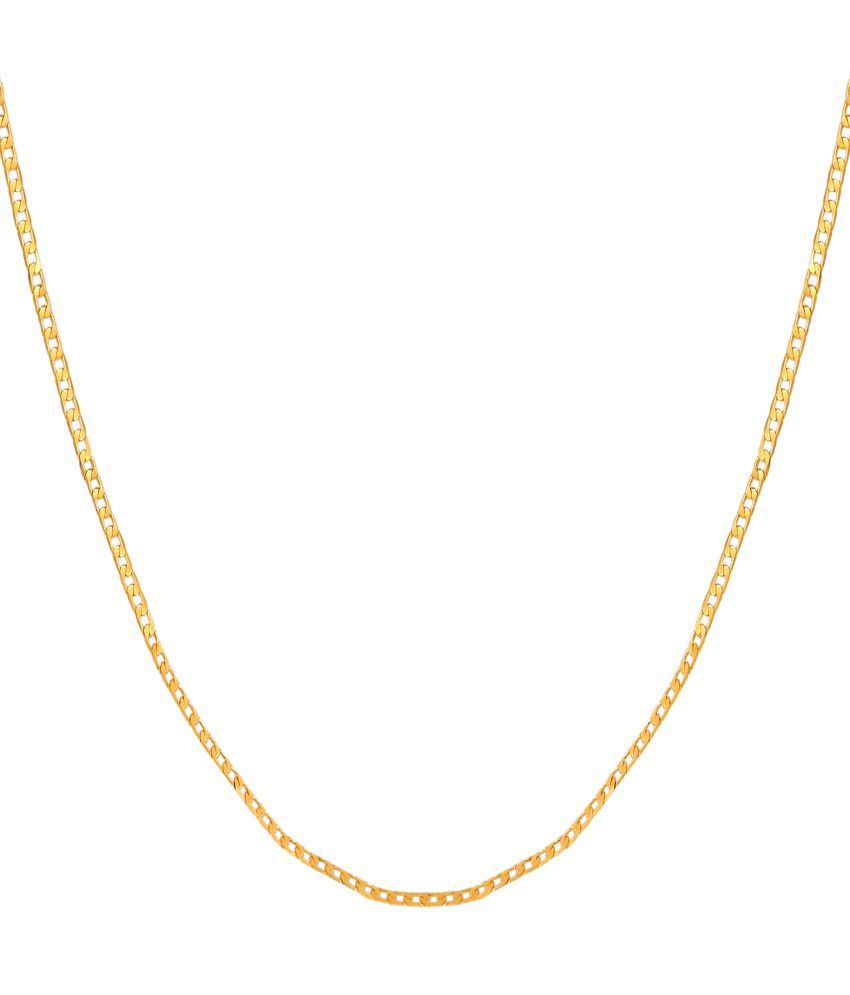     			FASHION FRILL - Gold Plated Brass Chain ( Pack of 1 )