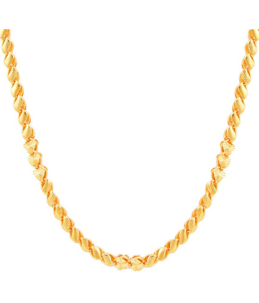     			FASHION FRILL - Gold Plated Brass Chain ( Pack of 1 )