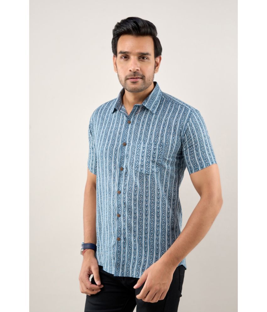     			Frionkandy - Navy Blue 100% Cotton Regular Fit Men's Casual Shirt ( Pack of 1 )