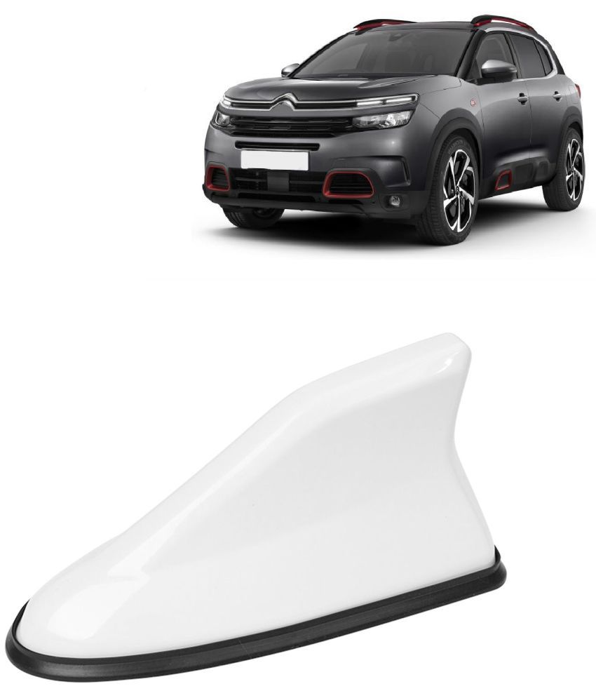     			Kingsway Shark Fin Antenna Roof Aerial Base AM FM Redio Signal, Replace Existing Car Antenna, Waterproof Rubber Ring with ABS Body, Universal Fit for Citroen C5 Aircross 2021 Onwards, 1 Piece - White