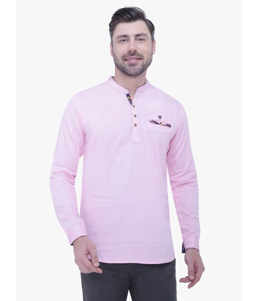     			Kuons Avenue - Pink Cotton Men's Regular Kurta ( Pack of 1 )