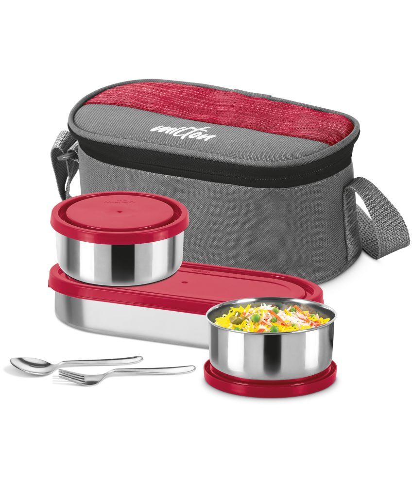     			Milton Master Stainless Steel Lunch Box, Red