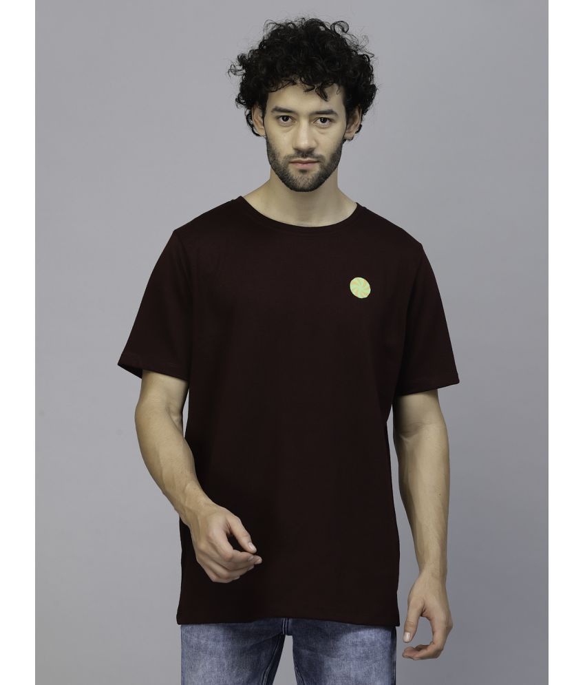     			Rigo Pack of 1 100% Cotton Oversized Fit Men's T-Shirt ( Wine )