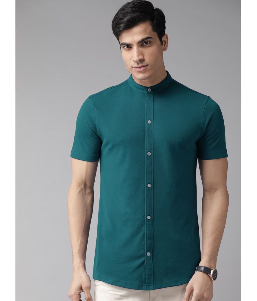     			Riss - Teal Cotton Blend Regular Fit Men's Casual Shirt ( Pack of 1 )