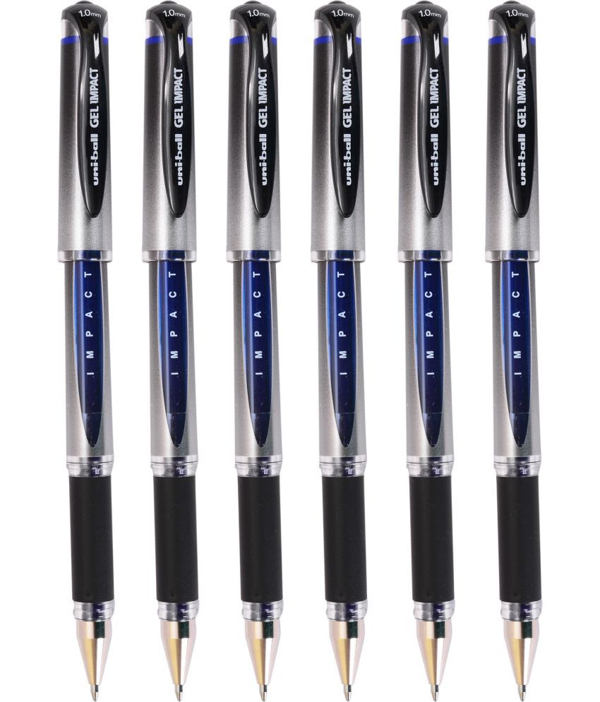     			Uni-Ball UNSGP153SBL6 Signo Gel Pen Set - Pack of 6 (Blue)