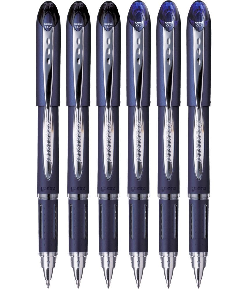     			Uniball - Blue Roller Ball Pen ( Pack of 6 )