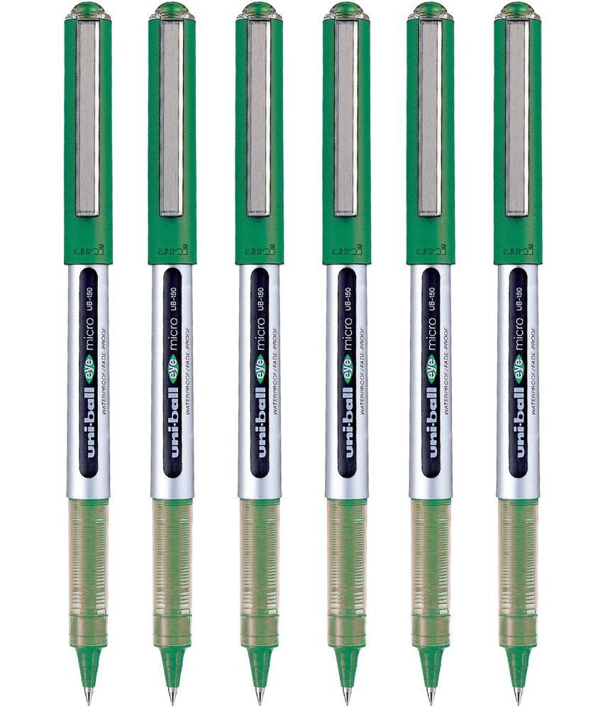     			Uniball - Green Roller Ball Pen ( Pack of 6 )