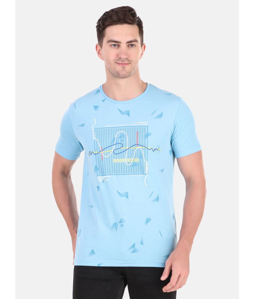     			Zain - Sky Blue Cotton Blend Regular Fit Men's T-Shirt ( Pack of 1 )