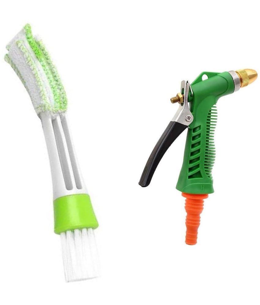     			mahek accessories - Combo of Ac Vent Cleaning + Water Spray Gun Nozzle/Gardening high Pressure/Water Sprayer/Trigger Spray Gun for Garden, Washing car Bike,Sprayer for Flower Plants and Lawn ( Pack of 2 )