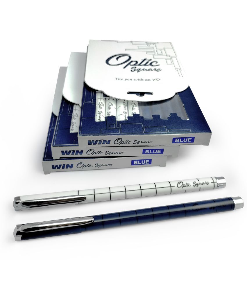     			WIN Ball Pens Set of 30 Pens Blue Ink with Diamond Cut Tip