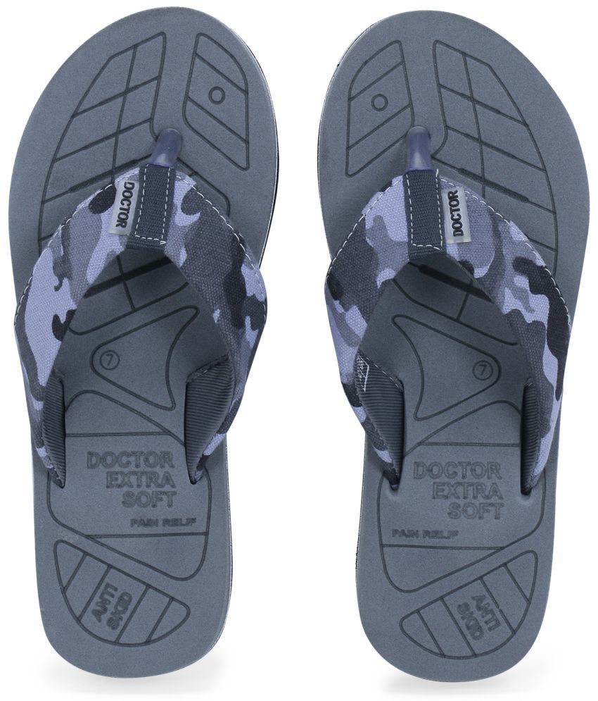     			DOCTOR EXTRA SOFT - Grey Men's Thong Flip Flop