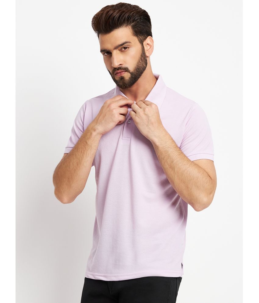     			VERO AMORE - Lavender Cotton Blend Regular Fit Men's Polo T Shirt ( Pack of 1 )