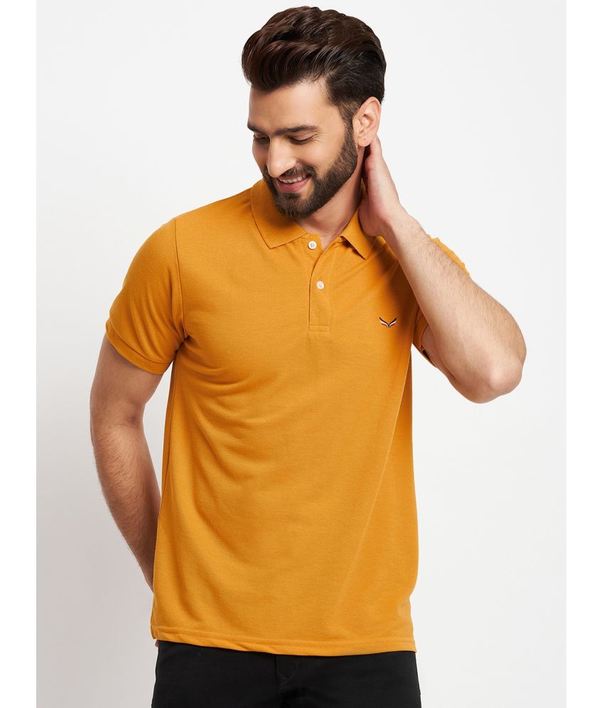     			VERO AMORE - Mustard Cotton Blend Regular Fit Men's Polo T Shirt ( Pack of 1 )