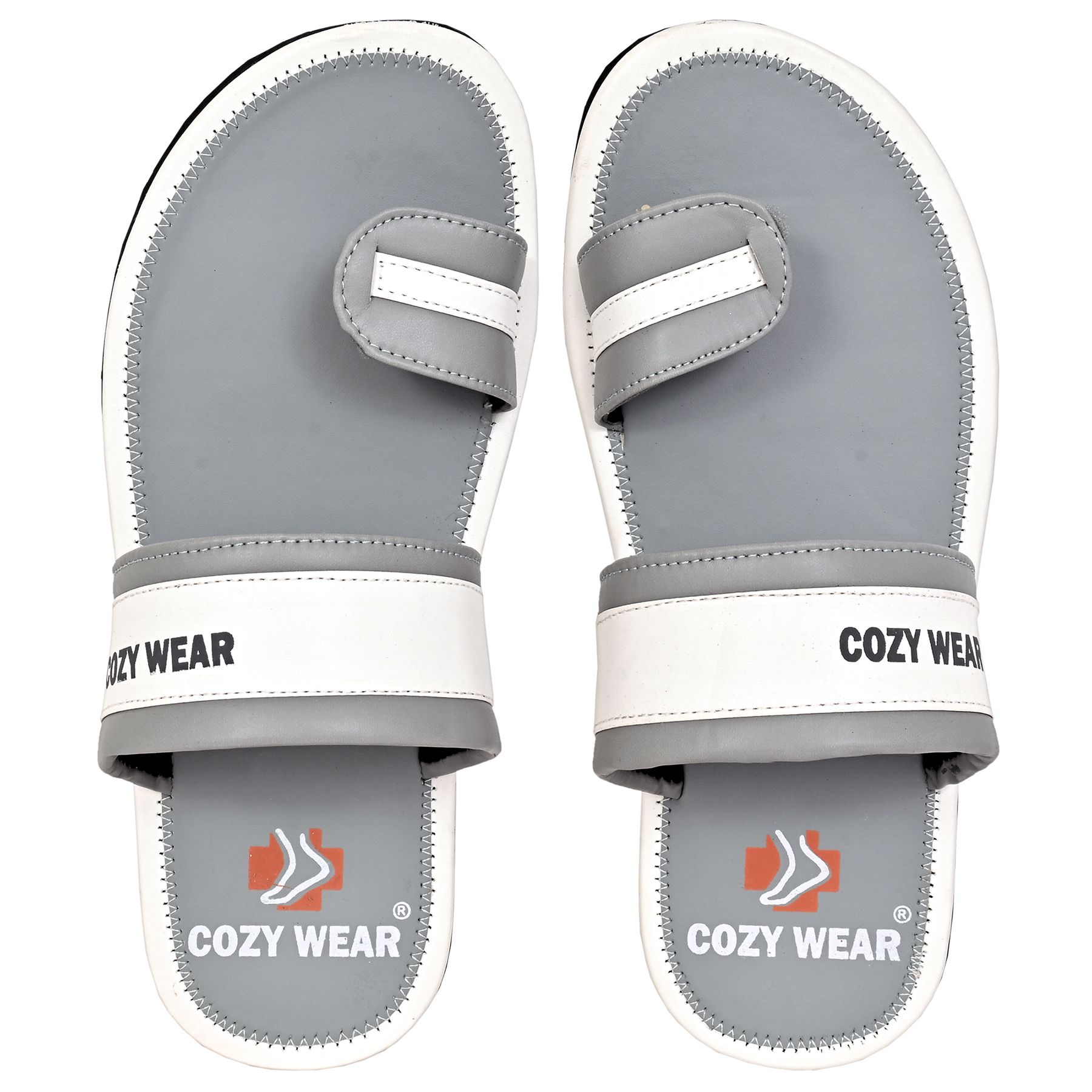     			Cozy Wear - Dark Grey Men's Leather Slipper