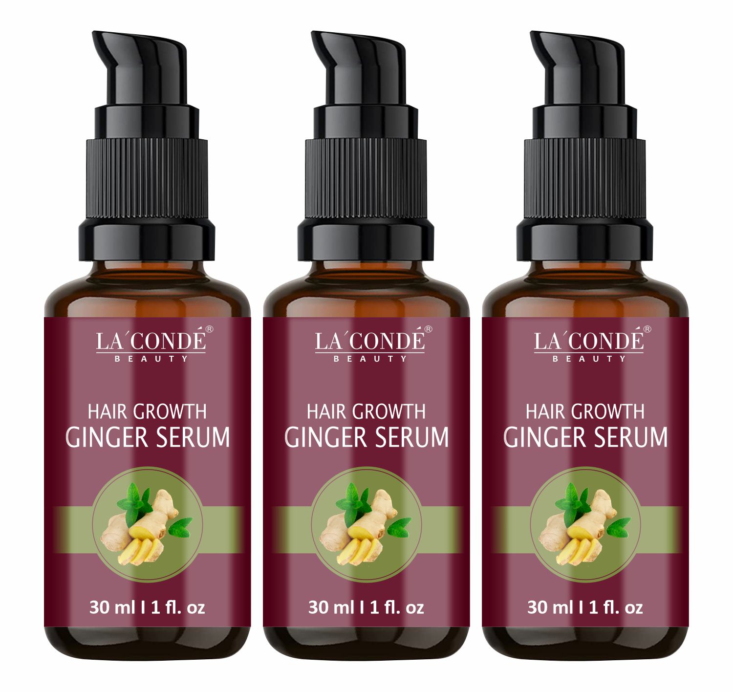     			La'Conde Ginger Hair Serum Hair Serum 30 mL Pack of 3