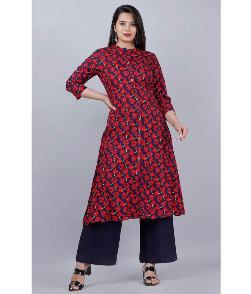     			MAUKA - Red Straight Rayon Women's Stitched Salwar Suit ( Pack of 1 )