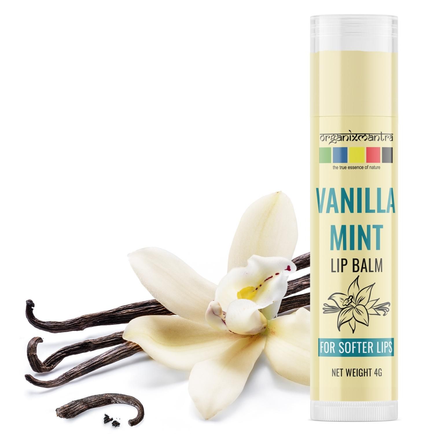     			Organix Mantra Vanilla Mint Lip Balm, Soothing Lip Care with Refreshing Flavor 4G