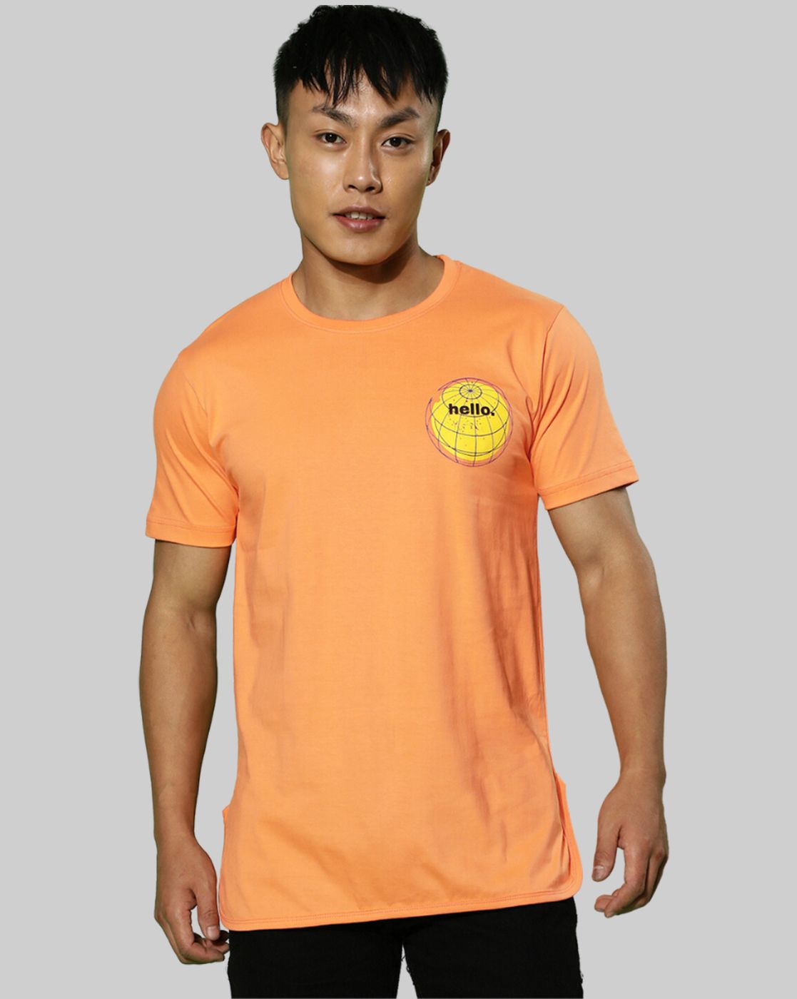     			Veirdo - Orange Cotton Regular Fit Men's T-Shirt ( Pack of 1 )