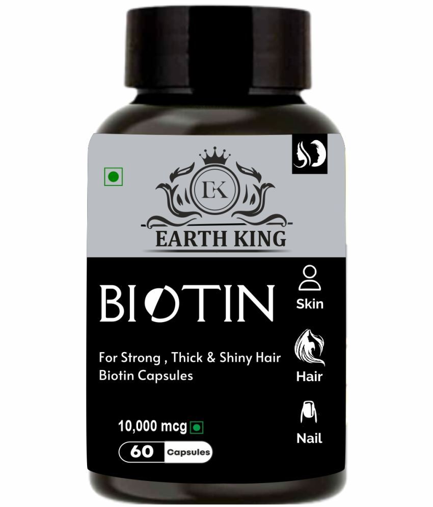     			EARTH KING Biotin Capsule for Hair Growth & Hair Care Capsule, 60 Capsules (Pack of 1)