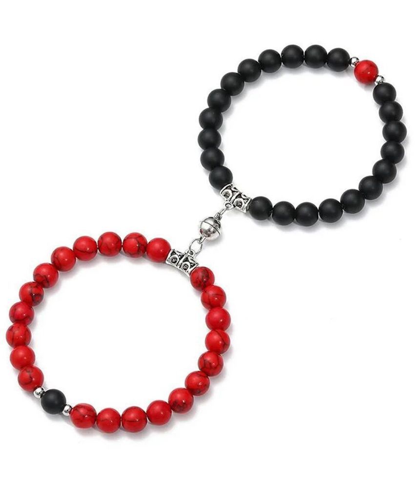     			FASHION FRILL - Black Bracelet ( Pack of 2 )