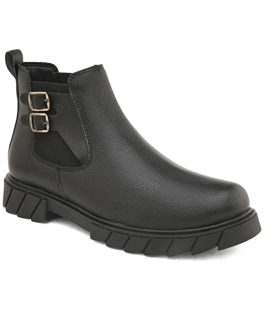     			Fentacia - Black Men's Chelsea Boots