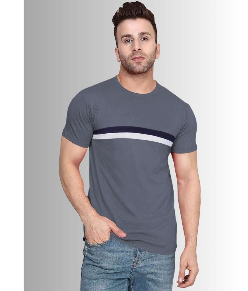     			Heathex - Blue Cotton Blend Regular Fit Men's T-Shirt ( Pack of 1 )