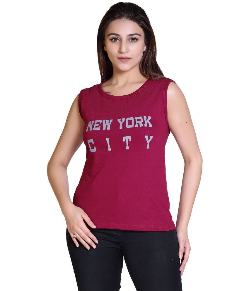     			Ogarti - Magenta Cotton Blend Regular Fit Women's T-Shirt ( Pack of 1 )