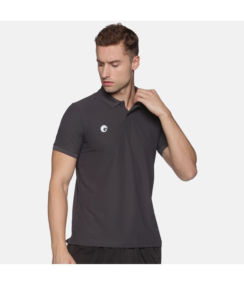     			Omtex - Charcoal Cotton Regular Fit Men's Sports Polo T-Shirt ( Pack of 1 )