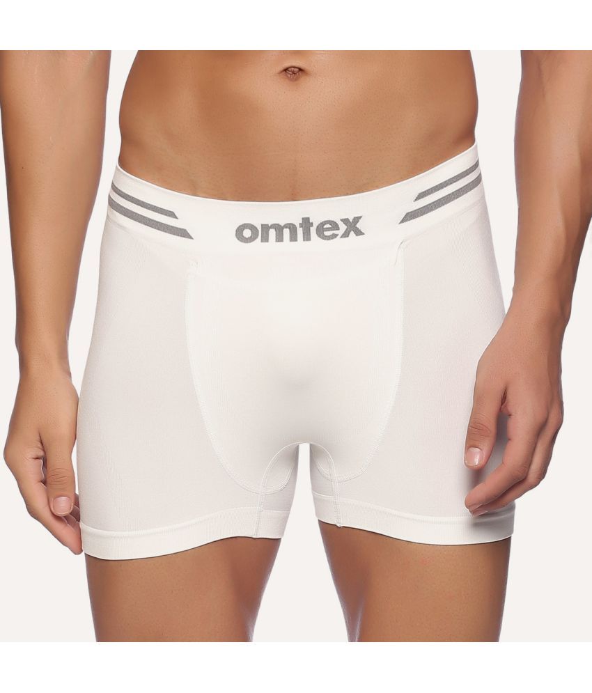     			Omtex Nylon Men's Trunks ( White )