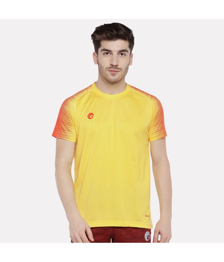     			Omtex - Yellow Polyester Regular Fit Men's Sports T-Shirt ( Pack of 1 )