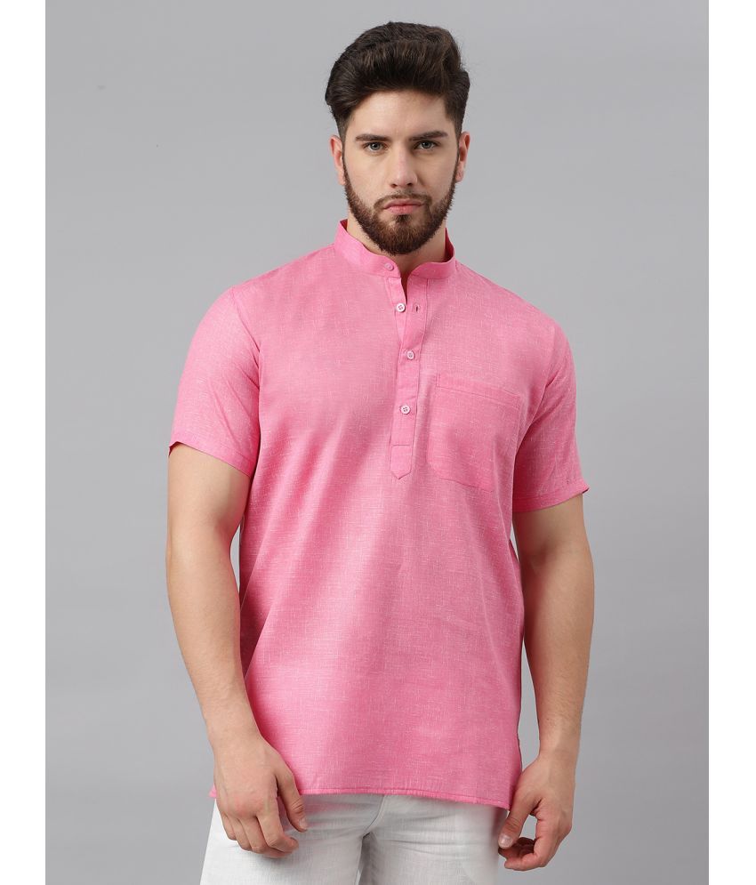     			RIAG - Pink Cotton Men's Regular Kurta ( Pack of 1 )