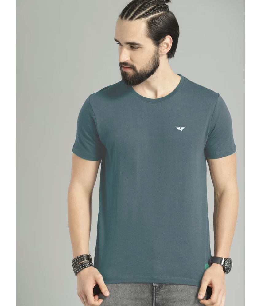     			Riss - Blue Cotton Blend Regular Fit Men's T-Shirt ( Pack of 1 )