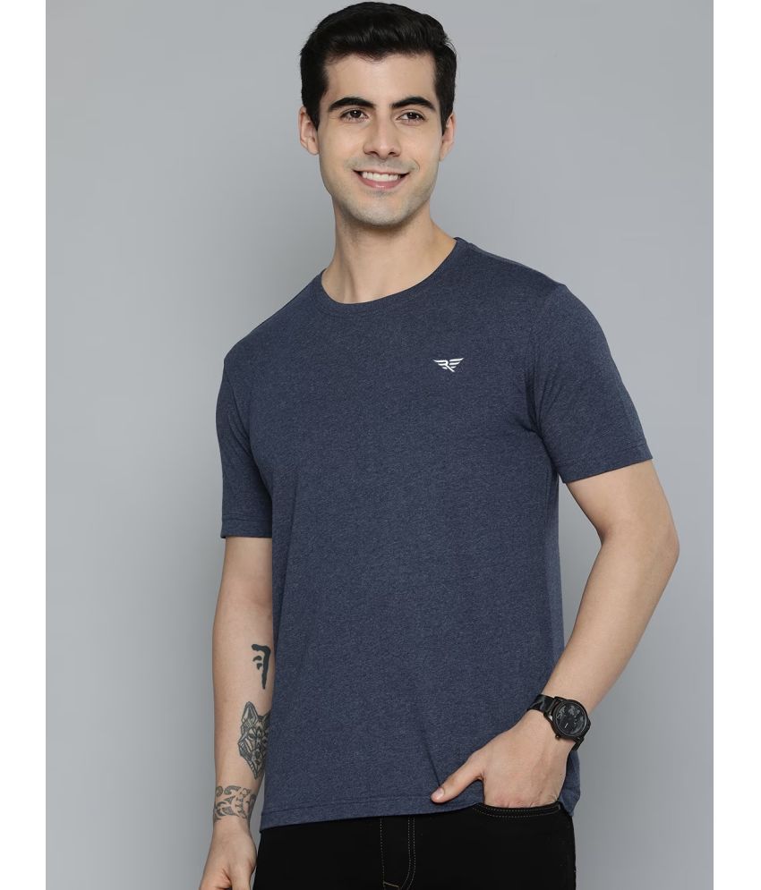     			Riss - Navy Blue Cotton Blend Regular Fit Men's T-Shirt ( Pack of 1 )