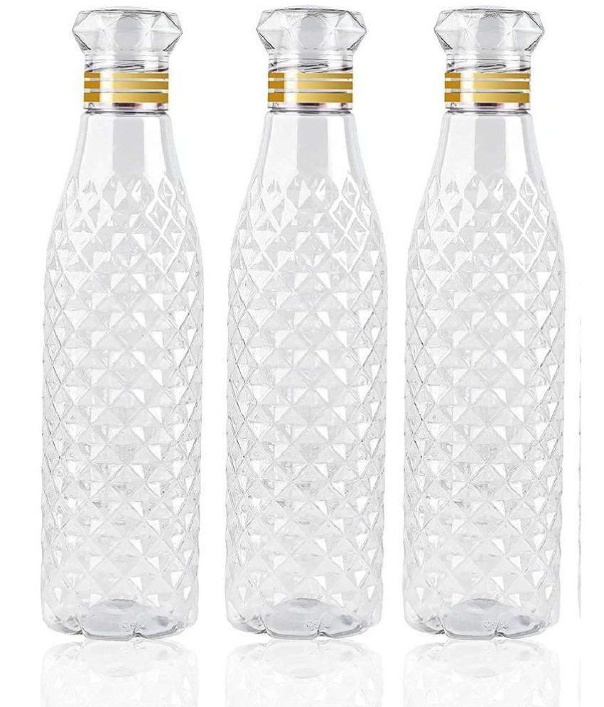     			Vayu Multicolour Fridge Water Bottle 1000 mL ( Set of 3 )