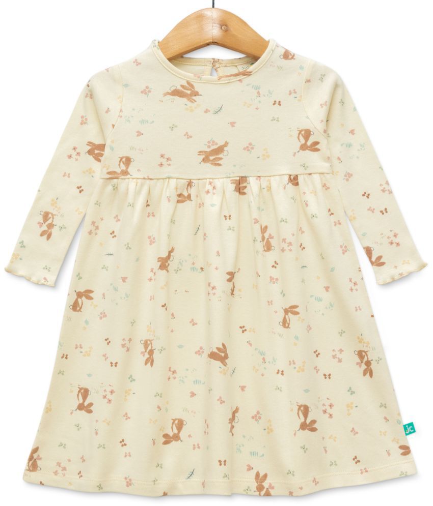     			Juscubs - Off White Cotton Baby Girl Frock ( Pack of 1 )