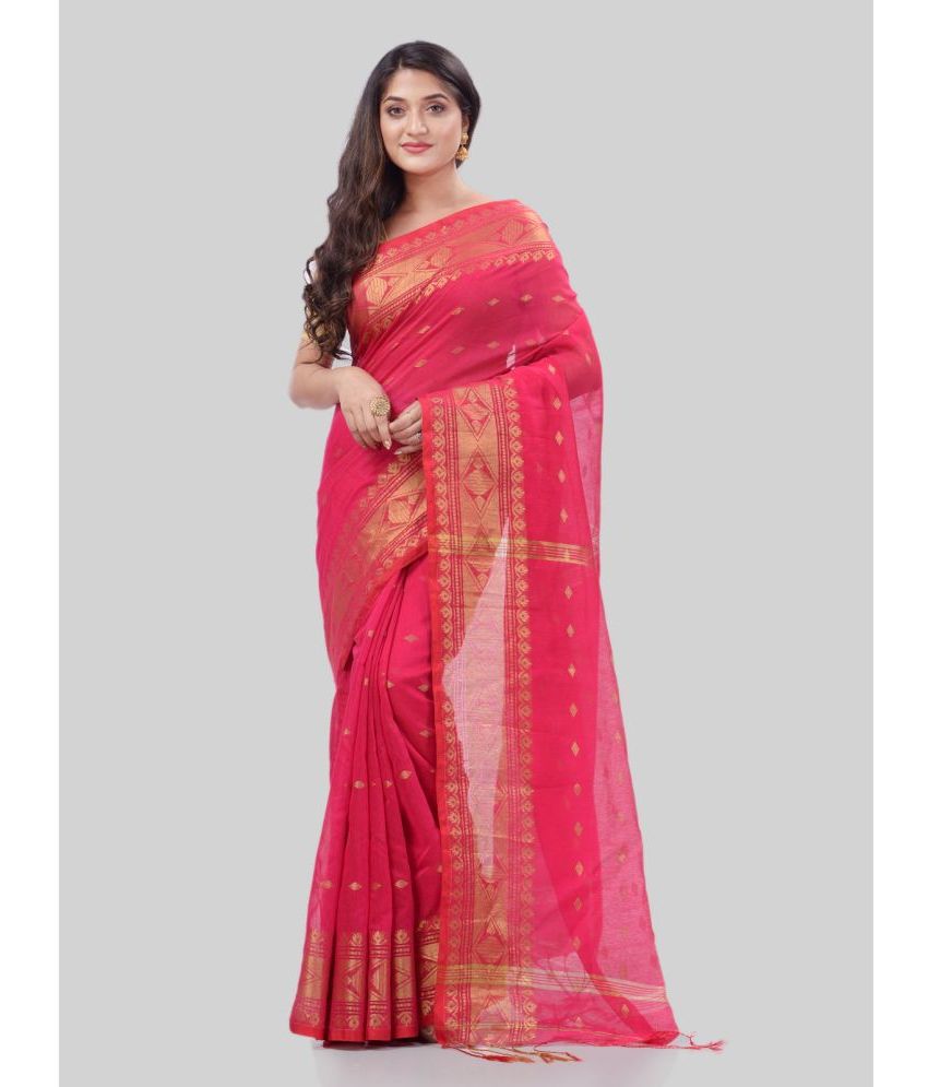     			Desh Bidesh - Pink Cotton Silk Saree With Blouse Piece ( Pack of 1 )