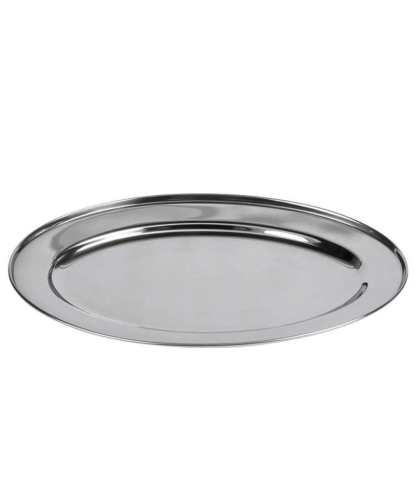     			HOMETALES - Serving Tray Silver Serving Tray ( Set of 1 )