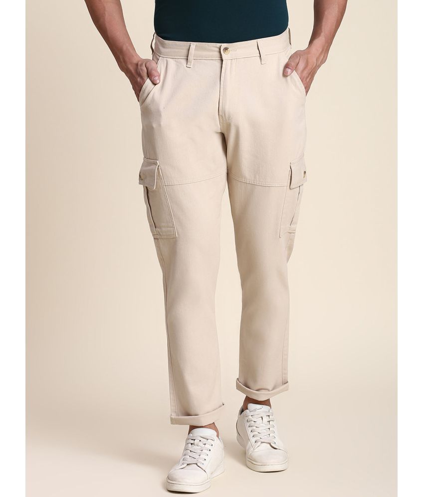     			Dennis Lingo Off White Slim Cargos ( Pack of 1 )