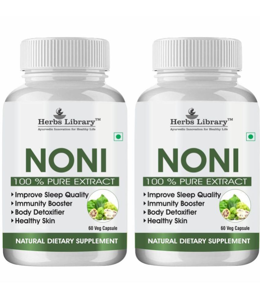     			Herbs Library Noni Capsule For Boost Immunity & Blood Sugar, 60 Capsules Each (Pack of 2)