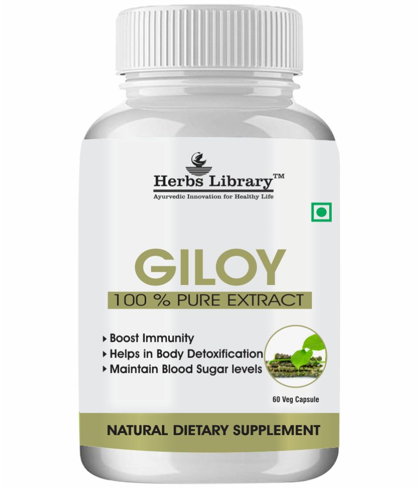     			Herbs Library Giloy Immunity Booster Capsule, 60 Capsules (Pack of 1)