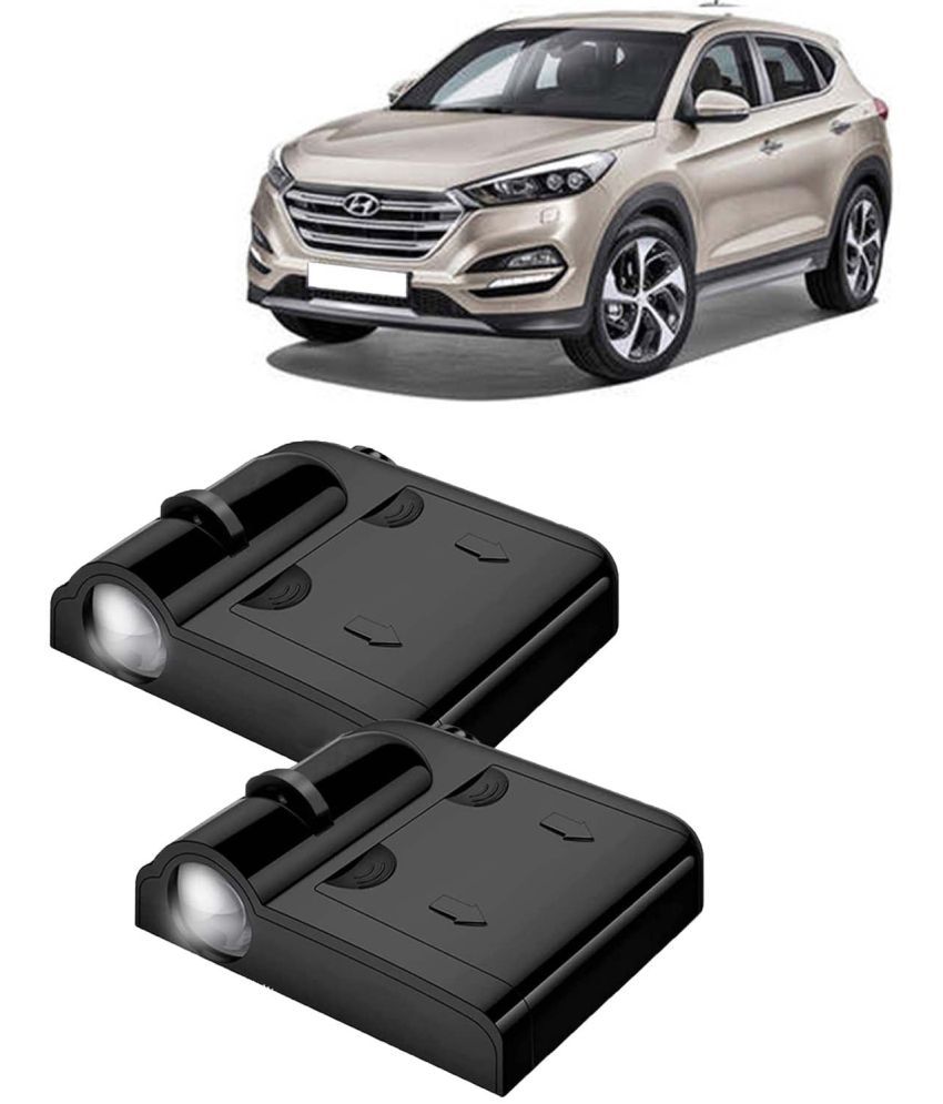     			Kingsway Car Logo Shadow Light for Hyundai Tucson, 2015 - 2019 Model, Car Door Welcome Light, 3D Car Logo Wireless LED Projector with Magnet Sensor Auto On/Off, 2Pcs Car Ghost Light