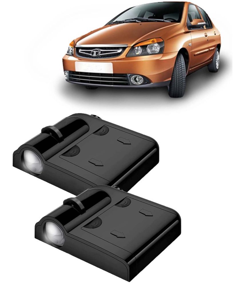     			Kingsway Car Logo Shadow Light for Tata Indigo CS, 2009 - 2018 Model, Car Door Welcome Light, 3D Car Logo Wireless LED Projector with Magnet Sensor Auto On/Off, 2Pcs Car Ghost Light